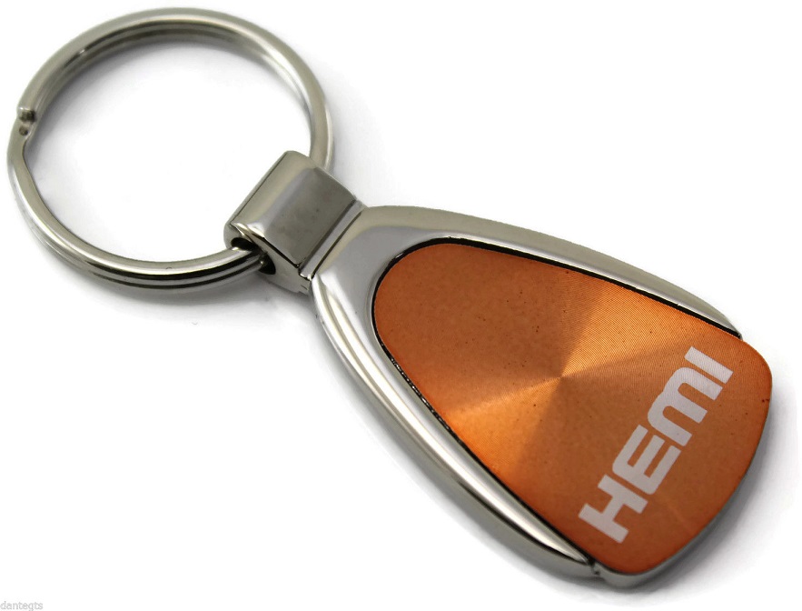 Orange Hemi Tear Drop Key Chain